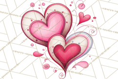 Whimsical Valentine Heart Doodle Clipart Cute PNG, Love Png Product Image 5
