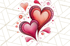 Whimsical Valentine Heart Doodle Clipart Cute PNG, Love Png Product Image 3