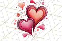 Whimsical Valentine Heart Doodle Clipart Cute PNG, Love Png Product Image 3