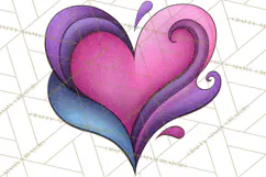 Whimsical Valentine Heart Doodle Clipart Cute PNG, Love Png Product Image 4