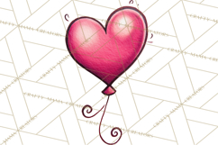 Whimsical Valentine Heart Doodle Clipart Cute PNG, Love Png Product Image 3