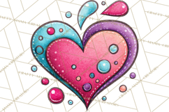Whimsical Valentine Heart Doodle Clipart Cute PNG, Love Png Product Image 4