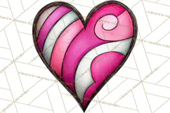 Whimsical Valentine Heart Doodle Clipart Cute PNG, Love Png Product Image 5