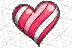 Whimsical Valentine Heart Doodle Clipart Cute PNG, Love Png Product Image 3
