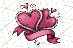 Whimsical Valentine Heart Doodle Clipart Cute PNG, Love Png Product Image 5