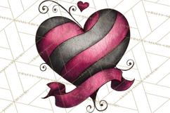 Whimsical Valentine Heart Doodle Clipart Cute PNG, Love Png Product Image 5