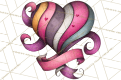 Whimsical Valentine Heart Doodle Clipart Cute PNG, Love Png Product Image 3