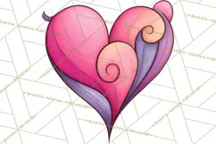 Whimsical Valentine Heart Doodle Clipart Cute PNG, Love Png Product Image 4