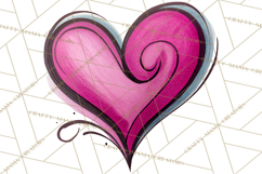 Whimsical Valentine Heart Doodle Clipart Cute PNG, Love Png Product Image 5