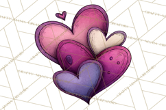 Whimsical Valentine Heart Doodle Clipart Cute PNG, Love Png Product Image 2
