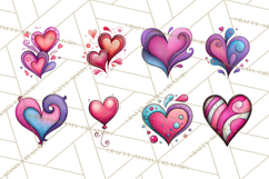 Whimsical Valentine Heart Doodle Clipart Cute PNG, Love Png Product Image 6