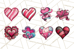 Whimsical Valentine Heart Doodle Clipart Cute PNG, Love Png Product Image 7