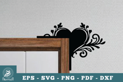 Heart Door Corner Lasercut SVG Product Image 1