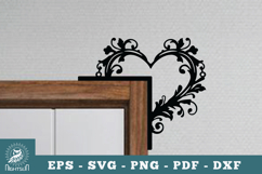 Heart Door Corner Lasercut SVG Product Image 1
