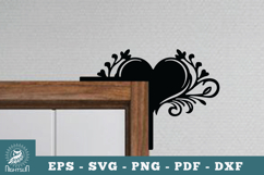 Heart Door Corner Lasercut SVG Product Image 1