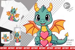 Heart Dragon Clipart Product Image 1