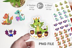 Heart Dragon Sticker Product Image 1