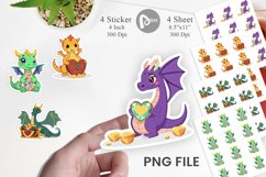 Heart Dragon Sticker Product Image 1
