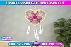 Heart Dream Catcher Laser Cut | Valentines Day Signs SVG Product Image 1