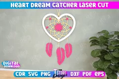 Heart Dream Catcher Laser Cut | Valentines Day Signs SVG Product Image 1