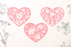 Heart SVG / heart floral svg / heart paper cut Product Image 1
