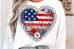Heart Flag USA 4th of July PNG Product Image 2