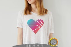 Heart Football with Gradient Color SVG Product Image 1