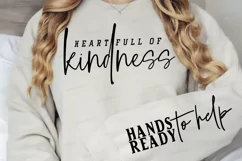 Heart Full Of Kindness Sleeve SVG, kindness SVG Design Product Image 3