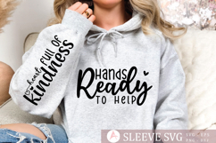 Heart full of kindness Sleeve SVG Design Product Image 1