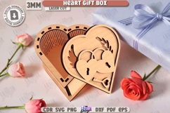 Valentine&#039;s Day Gift Box Laser Cut Bundle|Heart Shape Boxes Product Image 7