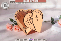 Valentine's Day Gift Box Laser Cut|Heart Shape Box|3D Laser Product Image 1