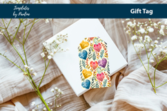 Red Heart Gift Tag Sheet, Printable Heart Product Label Product Image 3