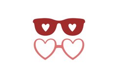 Heart Glasses SVG Cut File Product Image 1