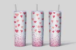 Valentine Glitter Tumbler Sublimation Design, Skinny Tumbler Product Image 1