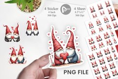 Heart Gnome Sticker Product Image 1
