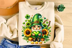 St Patrick's Day Gnome PNG, Lucky Day PNG, Shamrock PNG Product Image 3