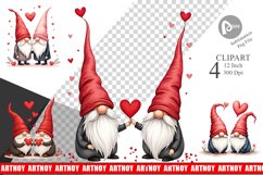 Heart Gnome Clipart Product Image 1