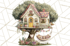 Valentine Heart Homes Clipart, Cozy Cottage Love Clip Art Product Image 4