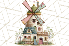 Valentine Heart Homes Clipart, Cozy Cottage Love Clip Art Product Image 3
