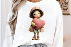 Heart Hug Mother Day Doll clipart Product Image 2