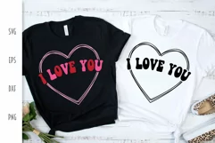 Love Heart SVG - I Love You Valentine Cut File Product Image 1