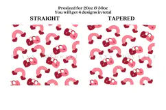 heart key rainbow valentine skinny tumbler sublimation wrap with high resolution and transparant background are for 20oz and 30oz skinny tumbler
