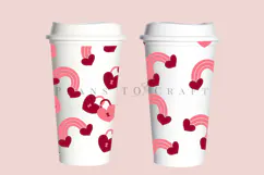 heart key valentine starbucks 16oz hot cup tumbler wrap svg presized template for tumbler grande suitable for cricut and silhouette