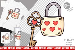 Heart Keys Clipart Product Image 1
