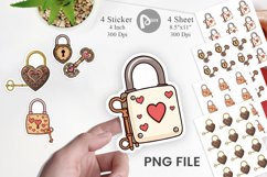 Heart Keys Sticker Product Image 1