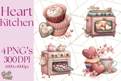 Valentine Baking Clipart, Sweet Treats Clip Art PNG Product Image 1