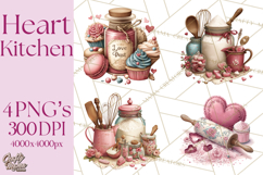 Valentine Baking Clipart, Sweet Treats Clip Art PNG Product Image 1