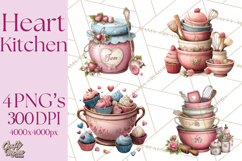 Valentine Baking Clipart, Sweet Treats Clip Art PNG Product Image 1