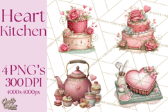 Valentine Baking Clipart, Sweet Treats Clip Art PNG Product Image 1