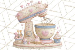 Valentine Baking Clipart, Cute Valentine Baker Character Png Product Image 2